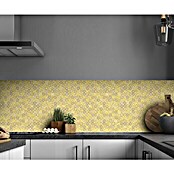 Resopal Küchenrückwand Fixmaß Acryl (Saffron Tiles, 360 x 62 cm, Stärke: 37 mm, Holz)