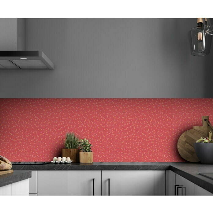 Resopal Küchenrückwand Fixmaß Acryl (Geofields Ruby, 360 x 62 cm, Stärke: 37 mm, Holz)