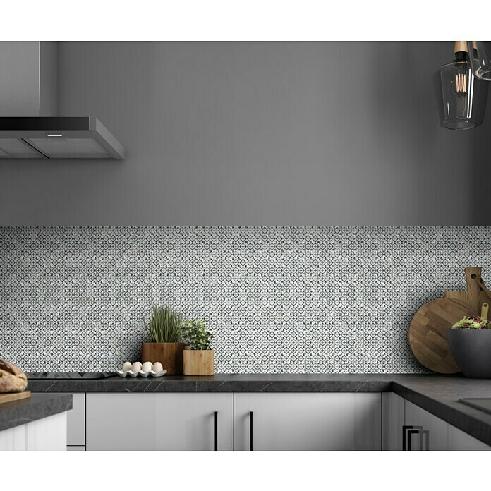 Resopal Küchenrückwand Fixmaß Acryl (Maroc Tiles, 360 x 62 cm, Stärke: 37 mm, Holz)