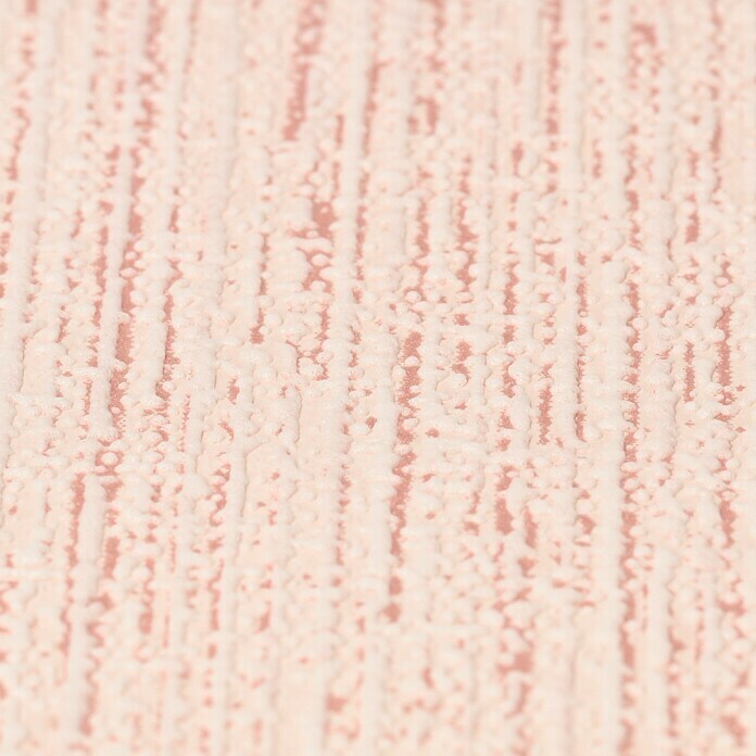 Rasch Rock'n Rolle Vliestapete Linear (Rosé, Uni, 10,05 x 0,53 m)