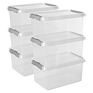 Sunware Aufbewahrungsbox-Set Comfort Line (L x B x H: 30,7 x 20 x 14,3 cm, Kunststoff, Transparent, 6 Stk.)