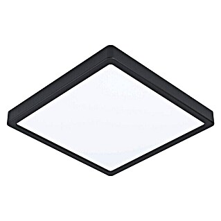 Eglo Led-plafondlamp Fueva 5 (l x b x h: 28,5 x 28,5 x 3 cm, Zwart, Wit, Warm wit)