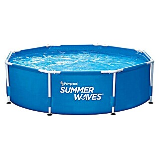 Frame-Pool-Set Summer Waves Active (Ø x H: 244 x 76 cm, 3.032 l, Blau)
