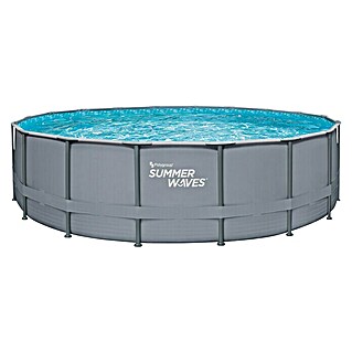 Frame-Pool-Set Summer Waves Elite (Ø x H: 549 cm x 132 mm, 27.406 l, Grau)