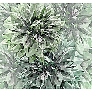 Komar Fototapete Emerald Flowers (6 -tlg., B x H: 300 x 280 cm, Vlies)