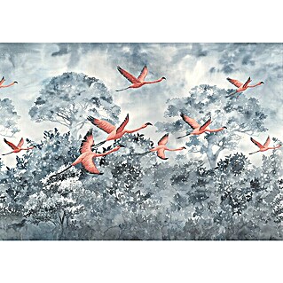 Komar Ink Fototapete Flamingos in the Sky (8 -tlg., B x H: 400 x 280 cm, Vlies)