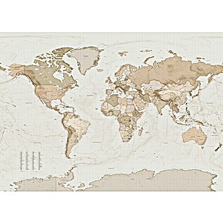 Komar Home Fototapete Earth Map (7 -tlg., B x H: 350 x 250 cm, Vlies)