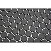 Mosaikfliese Hexagon Uni CU HX089 (26 x 30 cm, Schwarz, Matt)